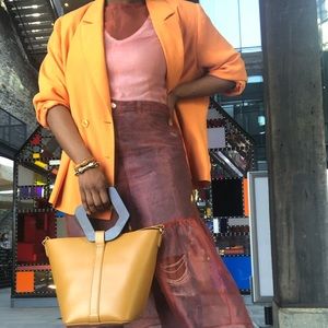 Bright Orange Oversized Women’s Blazer
